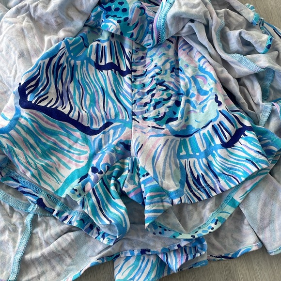 Lilly Pulitzer Rilla wrap romper fishfull thinking print XXS - Picture 4 of 6